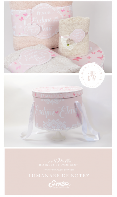 Trusou de botez  pentru fete cu fluturi si flori, Like a butterfly 5